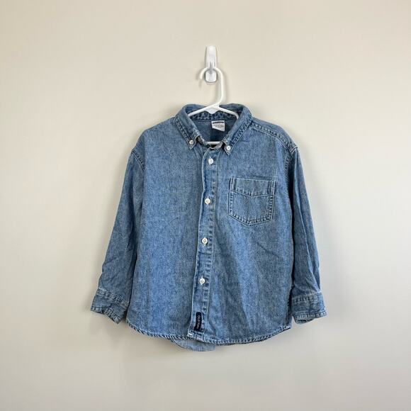 Vintage Old Navy Denim Button Down Shirt 4/5 - Picture 1 of 8